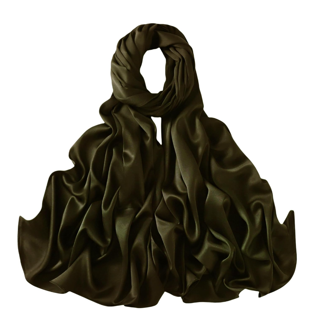 Lina & Lily Women's Silky Satin Scarf Shawl Wrap for Wedding Evening Dress