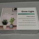 LORDEM Full Spectrum LED Grow Lights, Brightness Adjustable Plant Lamps with Auto On/Off Timer, Height Adjustable Growing Lights for Indoor Plants, Pack of 2 (White)