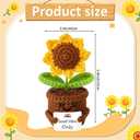 2 x Emotional Support Crochet Sunflower Gifts for Women, Positive Gifts for Women, Men