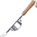 GREBSTK Garden Manual Weeding Tools Stainless Steel Beech Handle Shovel for Weeding, Cultivating, Transplanting, Digging (13.5" Weeding Puller)