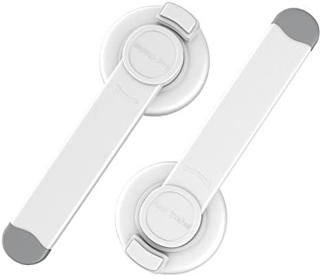 4our Kiddies Baby Toilet Lock (2 Pack) for Child Safety, Baby Proof Toilet Seat Lock with 2 Extra Pallet Fit for Most Standard Toilet, Easy Intallation Toilet Lid Lock with 2 Extra 3M Adhesive