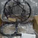 GADFISH Basketball Rebounder, 180 Rotatable Basketball Return Attachment with 3 Stable Large Hooks, Heavy Duty Basket Ball Accessories Ball Return Training Aid for 18" Rim Basketball Hoop, Black