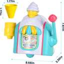 Bath Toys for Kids Ages 4-8, Ice Cream Bubble Machine for Toddlers Ages 3-5, Ice Cream Foam Maker Bathtub Toys, Pretend Cake Play Set for 3 4 5 6 Girls Boys Christmas Birthday Gifts