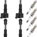 ECCPP Ignition Coil Coils&iridium Spark Plugs UF756 for Volvo XC60 2015-2020, XC90 2016-2020, S60 2015-2020, XC40 2019-2020, S80 2016, S90 2017-2020, V60, V90, XC70, 2.0L set of 4