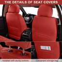TIEHESYT Martha Red Car Seat Covers Front Pair, Breathable Leather Automotive Front Seat Covers for Comfortable Driving, Universal Auto Interior Fit Most Kinds of Vehicles, SUV, Trucks, Sedans