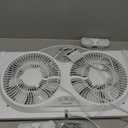 shinic Window Fan with Reversible Airflow Quiet, Twin 9" Blades, Full Remote Control, 3 Functions-3 Speeds, Bathroom Kitchen Window Exhaust Fan, Width Adjustable (From 23.5" to 37") ETL Certified