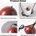 COSYLUX Modern Small Table Lamp for Bedroom, Cute Dome Shade Reflecting Light Reading Lamp for Living Room, Kid's Room, Study, Office, Beside Bedside Nightstand Desk Lamp(Coral Red/Burgundy)