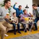 Namalu Acrylic Foldable TV Dinner Table Clear Small Folding Tray Space Saving for Eating Snack Coffee Bed Desk Living Room Kitchen Furniture Easy Assembly(No Edge,24 * 20 * 14 Inches,Transparent)