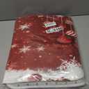 FZDHHY 4PCS Christmas Red Bathroom Decor Set Christmas Decorative Ball Shower Curtain Set Snow Bathroom Set Festivals Shower Curtains for Bathroom with Hooks 72x72 inch