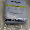 Bedsure GentleSoft 100% Cotton Blanket Queen Size for Bed - Breathable and Lightweight, Soft Cozy Textured Herringbone Woven Blanket for Summer, Ashley Blue, 90x90 inches