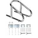 Extreme Max 5001.5763 Deluxe Chrome Motorcycle Wheel Chock - 5.5" Wide