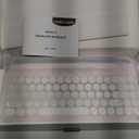 YUNZII Upgraded Wireless Typewriter Keyboard, Retro Aesthetic with Integrated Stand, Cute Round Keycaps, USB-C/ Bluetooth Connection for Table, Phone, PC and Win/ Mac/ Android (B307, Baby Pink)