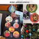 4" 100PCS Christmas Wooden Ornaments Unfinished, DIY Christmas Crafts for Kids Wood Slices DIY Crafts Supplies for Girls Adults, Xmas Ornaments Holiday Decoration (Round)