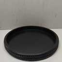 Carah & Cossh Round Wooden Serving Tray, Black Round Decorative Wood Tray, 16'' Round Modern Decorative Tray, Perfect for Storage and Display (Black), BGT2166 (Black)
