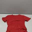 Smallshow Women's Short Sleeve Maternity Dress Ruched Pregnancy Clothes Size S, Red