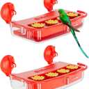 7 x Window Hummingbird Feeder Strong Suction Cup 2 Pack, Hummingbird Feeders for Outdoors Window Up Close Bird Watching, Ant and Bee Proof, Easy to Refill, Clean and Install