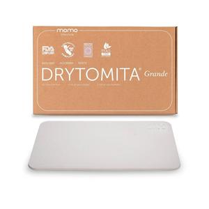 Momo Lifestyle Large Stone Bath Mat Drytomita – Quick Drying Diatomaceous Earth, Ultra Absorbent (Linen Grey, Grande 32" X 20")