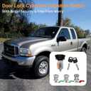 Door Lock Cylinders & Ignition Switch with Keys | Replacement for 2001-2007 Ford F150/250/350, Explorer & Lincoln Blackwood | Replace#: LC6177 + DL5885 + 322347 + 597638(No chip)