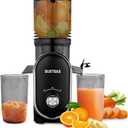 SUSTEAS Cold Press Juicer, 300W, 5.3" Large Feed Chute, 1.5L Capacity, Automatic Feeding, High Yield, Easy to Clean, Ideal for Whole Fruits & Vegetables, Black