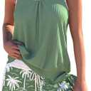 ROSEWE Modest Tankini Swimsuits for Women, Two Piece Athletic Womens Bathing Suits Blouson Tank Tops with Board Shorts, XL