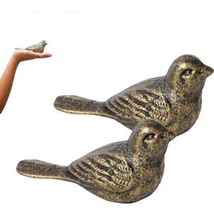 2 Pack Cast Iron Bird Door Stopper,Cute Heavy Duty Door stoppers, Door Stop Wedge Avoid Drilling Holes Doorstop for Home Office Garden (Brown)