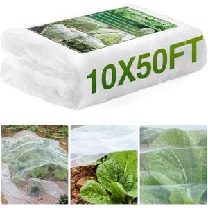 10 X 50FT Garden Mesh Netting Barrier,Fruit Tree Plant Netting for Vegetable Blueberry Bushes Plant Row Cover Screen Protection