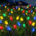 Rossesay 4 Pcs St Patricks Day Outdoor Decorations Solar Lights Waterproof Green 48 LED Swaying Pathway Firefly Stake Lights for Outside Yard Garden Lawn Decorations(Multicolor,Snowflake)