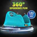 Flybar FunPark 6V Bumper Car 360 Electric Ride-On Toy with LED Lights, Safety Seat Belt, Soft Bumpers Indoor & Outdoor Bumper Car for Kids Ages 1.5-4 Years, Supports Up to 66 lbs (No Remote), Large