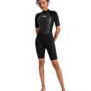 KMT Women Wetsuit 2mm Neoprene Shorty Wet Suits, Black 16
