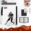 Card Binder 4 Pocket ，Trading Card Binder 400 Pockets Football Card Holder with 50 Removable Sleeves 3-Ring Zip Design Star/Ball/Sport Collectible Trading Card Albums Gifts for Boys Girls (Football), Small