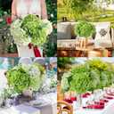 ZYTUYO 4 Pcs Real Touch Light Green Dark Green Hydrangeas Artificial Flower 21'' Realistic Faux Latex Hydrangeas Flower for Home Decor Kitchen Living Room Spring Table Wedding Xmas Arrangement