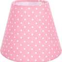 OSALADI Creative Pink Polka Dot Cloth Lampshade 6.29X6.29X5.11In Soft Light Cover for Table Floor Wall Lamps Decorative Household Lamp Shade