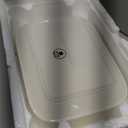 MALACASA Casserole Dishes for Oven, Ceramic Baking Dishes Set of 3, Rectangular Lasagna Pan Deep Baking Pans, Bakeware Sets with Handles Gift Set, White (13.8''/11.7''/9.4''), Series BAKE