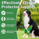 Dog Elbow Protector Sleeve Soft Pet Leg Sleeves with Adjustable Shoulder Strap, Thickened Elbow Pads Pet Leg Brace for Calluses & Wound Care, Anti-Licking Dog Recovery Arm Brace (Green, Large) (L)