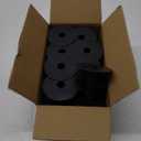 10 PCS - Empty Plastic Wire Spools Bobbins Round Ends for Various Size Cord Ribbon (Black) (Black)