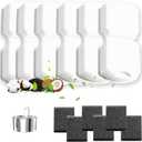 Cat Water Fountain Filters: 6 Filters + 6 Sponges Cat Fountain Replacement Filters for Cat Fountain with Activated Carbon Filter and Ultra-fine Fiber