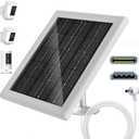 Ring Camera Solar Panel 5V 5W Outdoor Solar Battery Charger for Ring Spotlight Camera/Stick Up Camera with IP65 Waterproof, 16.4ft Cable, 360° Adjustable Bracket (White,1 Pack)
