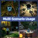 Halloween Decorations Ghost Solar Lanterns - 7.8" x 4.7" Solar Light Outdoor with Handle, Outside Hanging Halloween Lanterns for Garden, Cool Gifts for Women, Friends and Sister