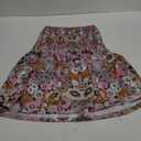 Floral Smocked Ruffled Strapless Bandeau Tank Women Summer Backless Tube Top Sleeveless Loose Holiday Shirts Blouse (Small)