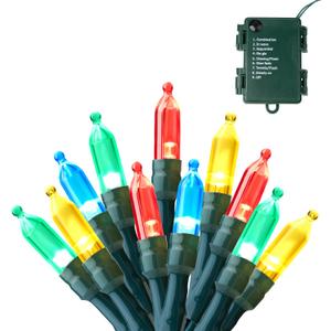 Joiedomi LED Christmas String Lights,250 Count 32.6FT Battery Operated Christmas Tree Fairy Lights with 8 Modes,Multifunction Green Wire for Xmas Decor Party Holiday House,Multicolor