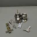 BESTTEN Keyed Entry Door Knob with Lock, Interior and Exterior Door Lock, Standard Ball, Satin Nickel