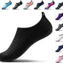 SEEKWAY Water Shoes Women Men Adult Quick-Dry Aqua Socks Barefoot Non Slip for Beach Swim River Pool Lake surf Black SK002(U) (8-9 Women/7-8 Men)