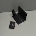 Tindbea Toilet Paper Holder with Phone Shelf, Adhesive or Screw Wall Mount Toilet Tissue Roll Holder, Rustproof & Multifunctional Stainless Steel Bathroom Storage Dispenser (Matte Black)