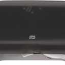 Tork Twin Jumbo Toilet Paper Roll Dispenser Smoke T22, Refill Indicator Window, 56TR