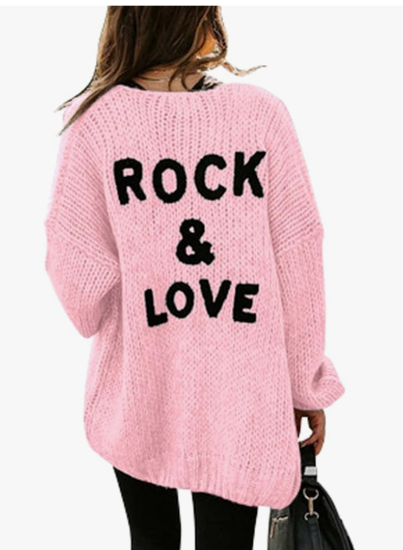 PRETTYGARDEN Women's Long Sleeve Open Front Knit Cardigans Sweaters Soft Loose Draped Coat Outerwear, L