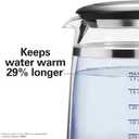 Hamilton Beach Double Wall 1.7L Electric Kettle, Water Boiler & Heater, Built-In Mesh Filter, Auto-Shutoff & Boil-Dry Protection, Cordless Serving, Variable LED Indicator, Glass (40850)