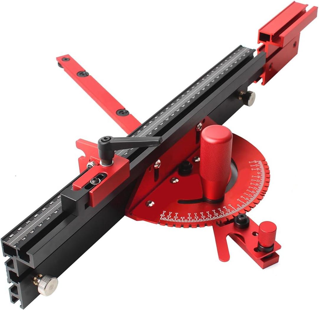 Precision Miter Gauge for Maximum Stock Support and a Repetitive Cut Flip Stop