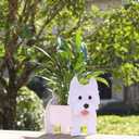 Westie Dog Planter Plant Pot, Cute Dog Flower Pot for Garden Decoration, Westie Gifts for Dog Lovers Women, Westie Shape Plant Container Holder for Outdoor Indoor Stuff Gift Small Westie