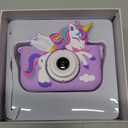 Envyvip Unicorn Toys Camera for Kids Girls Age 3-8, Toddler Kids Digital Camera Christmas Birthday Gifts for 3 4 5 6 7 8 Years Old Girl, Cute Selfie Video Camera, HD 1080P, 32GB SD Card, Purple