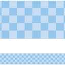 Teacher Created Resources Cool for School Blue Checkers Straight Border Trim (TCR9318)